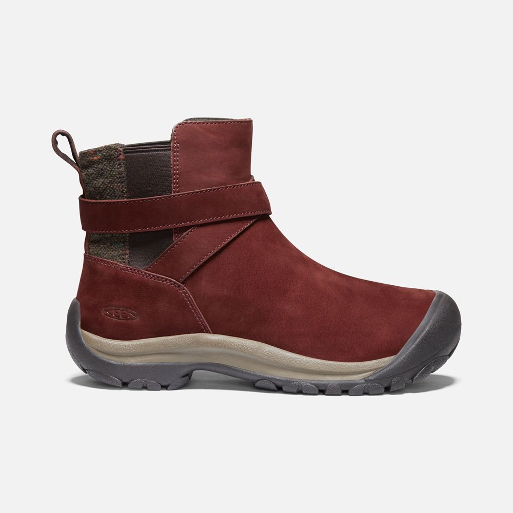 Keen Vinterkängor Dam Mörk Röda - Kaci Ii Pull On - 591674FIG